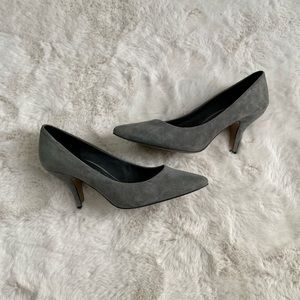 Grey Suede Pumps